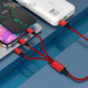 沃品（WOPOW） LC927快充线一拖三适用于苹果Type-c安卓手机充电线1.2米 红色