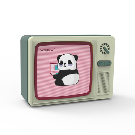 沃品（WOPOW）熊猫电视复古蓝牙小音箱HIFI级音效续航时间长小巧便携新款AP07复古绿图片