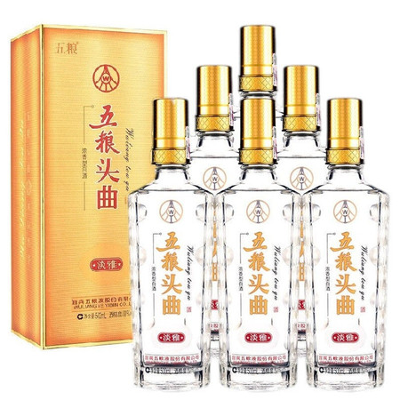 五粮液 五粮液股份 头曲淡雅 浓香型白酒 52度 500ml*6瓶 整箱装图片