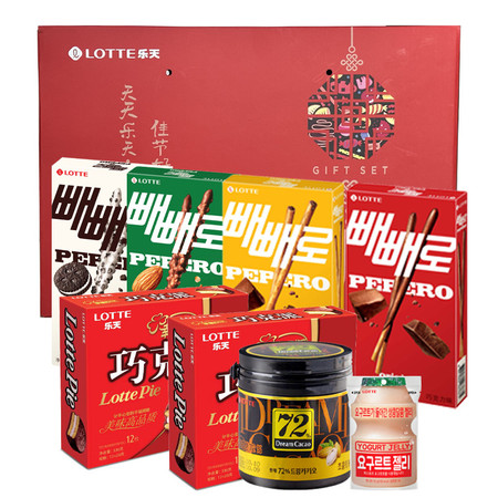  乐天 大福138型零食礼盒韩国进口 梦巧克力 进口派 糖果 派派乐图片