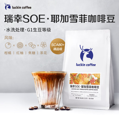  瑞幸咖啡 SOE 耶加雪菲咖啡豆250克/袋 中度烘焙图片