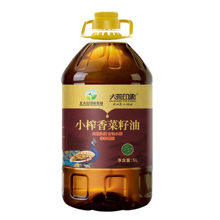 大荒印象 小榨香菜籽油5L/桶  物理压榨 保留营养 滴滴香浓