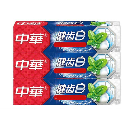 中华 中华 健齿白牙膏清新薄荷200g×3