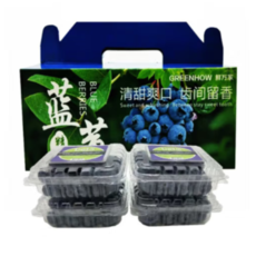 农家自产 【潍坊馆高密零售】蓝莓礼盒1斤装125g*4盒 小果12MM