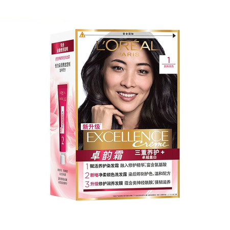 欧莱雅/LOREAL 卓韵霜赋活养护染发霜1号