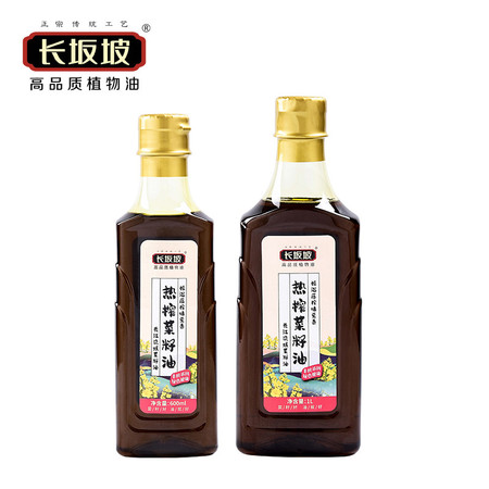 长坂坡 热榨菜籽油600ml/1L 非转基因双低油菜籽图片