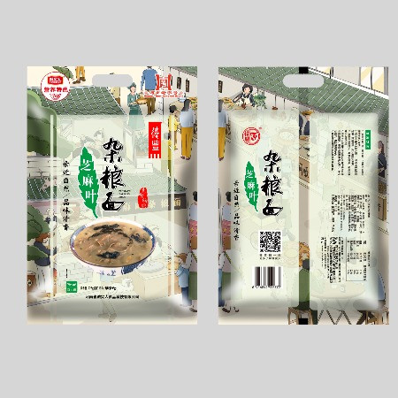 诚实人 【商邮农品】市区局芝麻叶杂粮面225g*3包