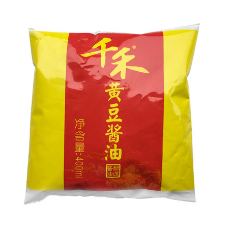 千禾 黄豆酱油400ml*1袋鲜香味美酱香浓郁