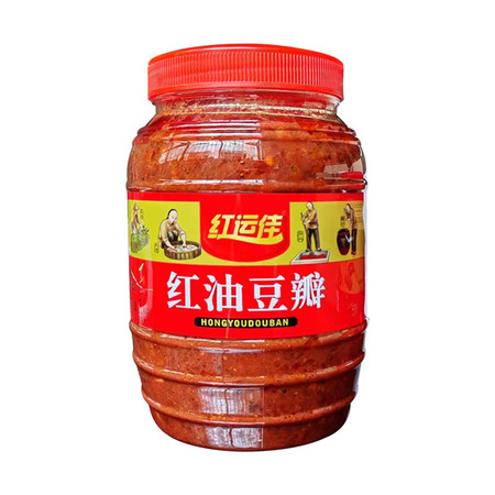 红运佳 正宗红油豆瓣1kg*1桶炒菜专用家用豆瓣颜色亮红味道好图片