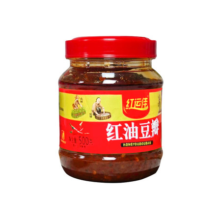 红运佳 红油豆瓣酱500g*1瓶家用豆瓣正宗川味色泽红亮炒菜颜色棒