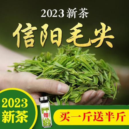 茶叶【买一斤送半斤】信阳毛尖2023新茶雨前春茶高山云雾散装绿茶图片