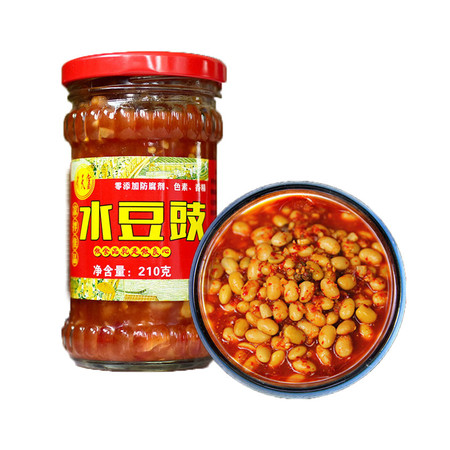 四川传统非遗地道风味水豆豉210g瓶 凉拌炒菜香而不腻辣而不燥图片