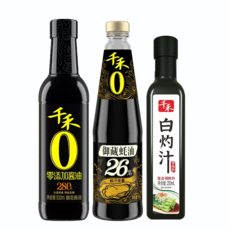 千禾 零添加酱油500ml+白灼汁255ml+御藏蚝油550g