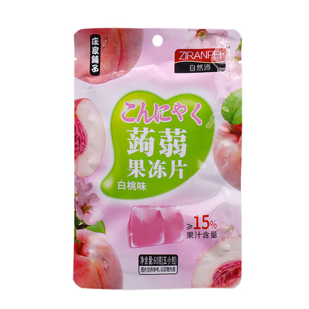 庄家铺子 自然沛蒟蒻果冻片0脂果肉型吸吸冻休闲小零食网红小包装图片