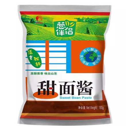 葱伴侣 甜面酱180g*5袋 烤鸭煎饼卷大葱炸酱面蘸酱炒菜小包装图片