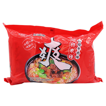 陈村 红烧牛肉味过桥米线100g*4袋非油炸粉丝方便速食袋装 1包