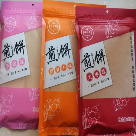 粘粘高 东北粗粮煎饼大枣、胡萝卜、藜麦三种口味150G*3袋