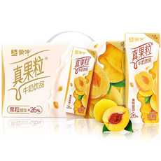 蒙牛 真果粒黄桃果粒牛奶饮品250ml*12包【5月产】