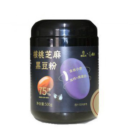 枣粮先生 核桃芝麻黑豆粉500g 罐装营养早餐粉图片