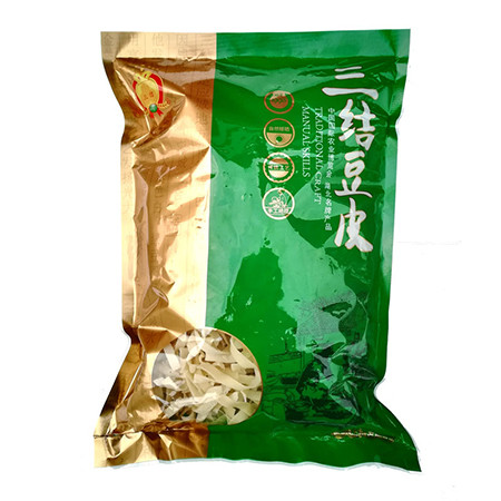 三结 豆皮（豆丝）绿豆豆皮500克【湖北特产】传统手工豆皮图片