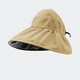 夏季双层渔夫帽女空顶防晒帽黑胶涂层户外防紫外线可折叠遮阳帽子