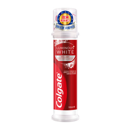 高露洁/Colgate 耀白去渍牙膏直立按压式100ml图片