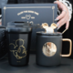 格沵 米奇系列风情礼盒 菱形咖啡杯（黑）+风琴马克杯（黑）