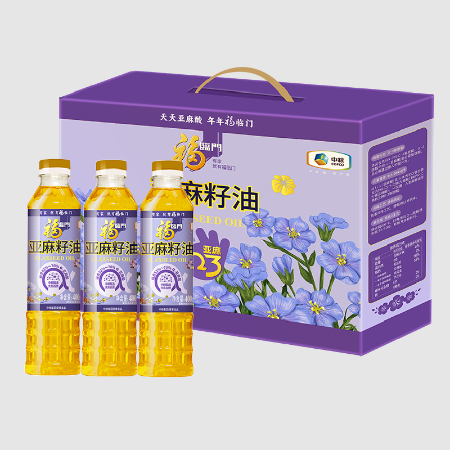 福临门/FULINMEN 营养家亚麻籽油400ml*3