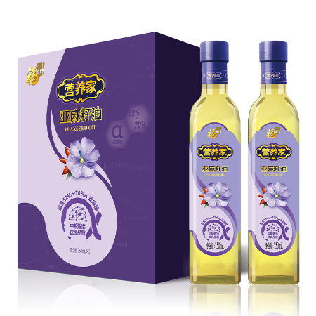 福临门/FULINMEN 营养家亚麻籽油礼盒750ml*2