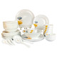 Corelle Brands康宁 冰萃玲珑金银杏餐具58件套CB-BSYX58/KZ/LS