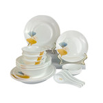 Corelle Brands康宁 冰萃玲珑金银杏餐具18件套CB-BSYX18/KZ/LS