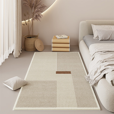蓝翼 卧室地毯地垫现代简约高级飘窗茶几毯客厅全铺家用防滑床边毯图片