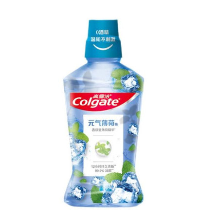 高露洁/Colgate 元气薄荷味漱口水500毫升*2加送两支牙刷