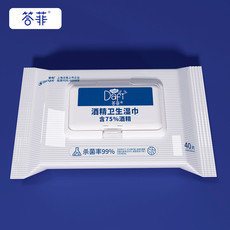 答菲 含75%酒精湿巾40片 有效杀菌99.9%