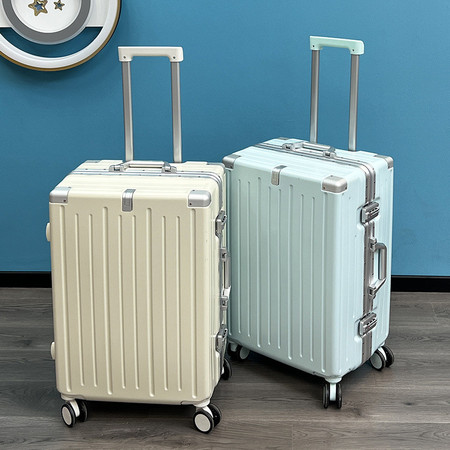 新益美 多功能行李箱铝框纯色拉杆箱皮箱万向轮新款旅行箱密码箱图片