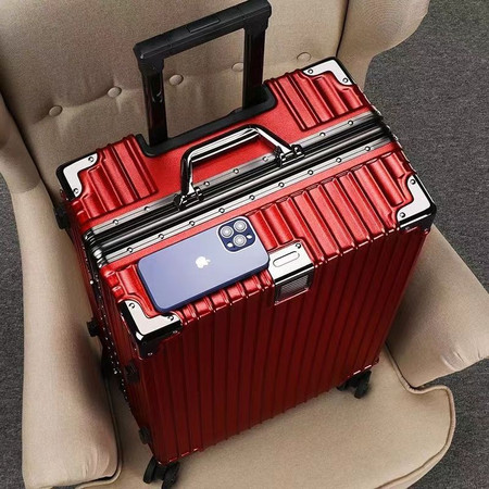 新益美 新款婚礼行李箱结实耐用红色行李箱新娘密码箱图片