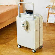 新益美 多功能铝框宽拉杆行李箱20登机万向轮旅行箱结实耐用