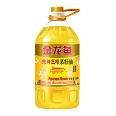 金龙鱼 菜籽油 非转基因食用油 压榨菜籽油桶装非转压榨菜籽油 5升