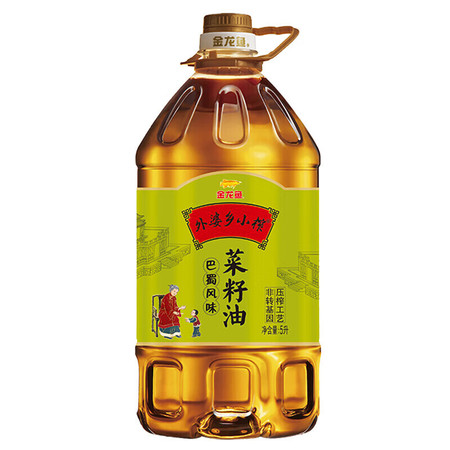 金龙鱼 食用油 非转压榨 外婆乡小榨巴蜀风味菜籽油5L 5升图片
