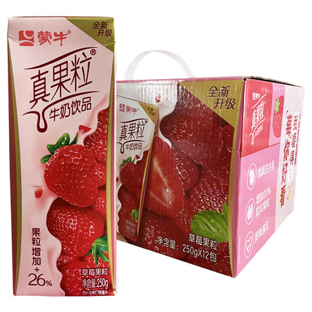蒙牛 真果粒 草莓口味 250g*12/箱图片