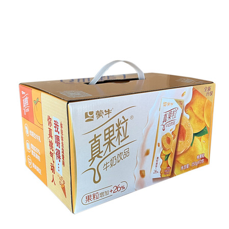 蒙牛 真果粒黄桃果粒 250g*12瓶/箱图片