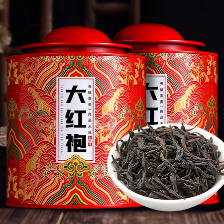 候达  武夷山大红袍茶叶乌龙茶高山言茶浓香型罐装送礼图片