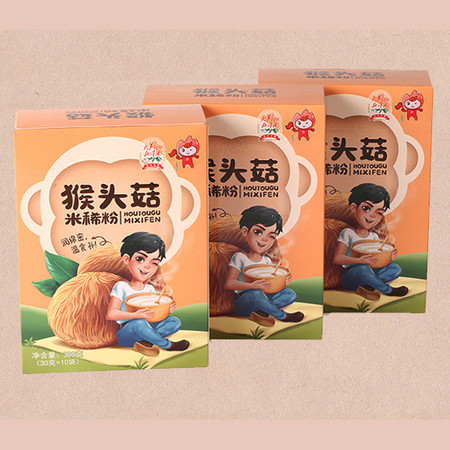  薛集 大别山的问候 猴头菇米稀30g*10袋/盒 养生粥养胃助消化图片