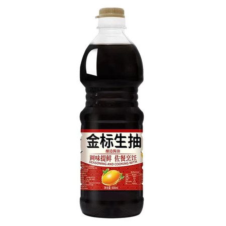 吉匠 家庭装金标生抽【800ml*2】味极鲜酿造酱油点蘸凉拌