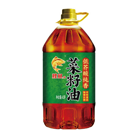 金龙鱼 鲤鱼低芥酸纯香菜籽油4.5L*1(非转压榨)