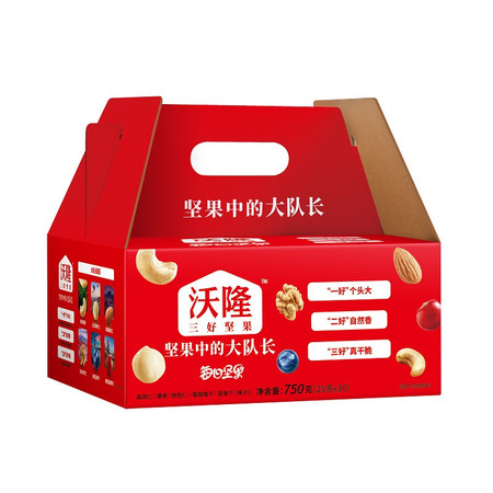 沃隆 每日坚果750g(25g*30袋)成人版办公室休闲零食混合装图片