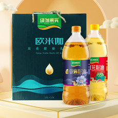 绿洲果实 欧米伽双重健康礼盒（红花籽油1.5L+亚麻籽油1.5L）