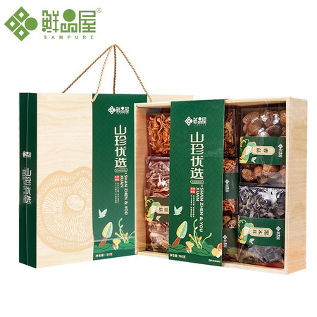 鲜品屋 山珍优选780g山珍干菌礼盒 南北干货菌菇组合大礼包春节送礼图片