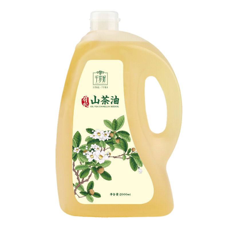 千岁好 有机山茶油2L纯正油茶籽食用油 物理压榨一级0添加