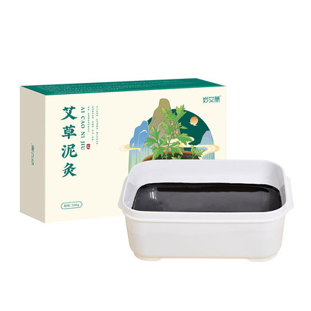 妙艾堂 艾草泥灸 500g/盒 多味草本古法熬制